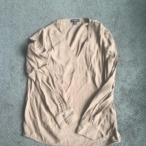 Gold/Tan Long Sleeved Blouse from Lord and Taylor